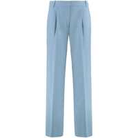 Pantaloni casual Calvin Klein Wool Blend Wide-Leg Trousers Femei