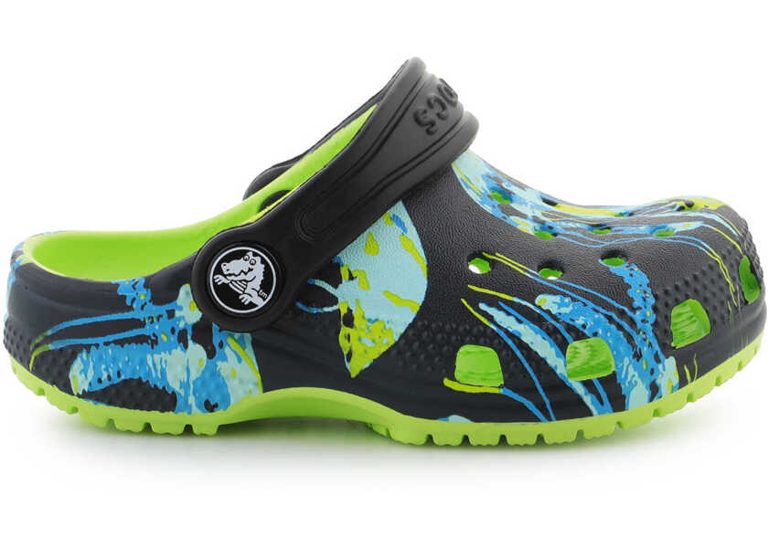 Sandale Crocs Classic Meta Scape Clog T Limeade/Multi Black/Multicolor Baieti (BM 18166756) 6