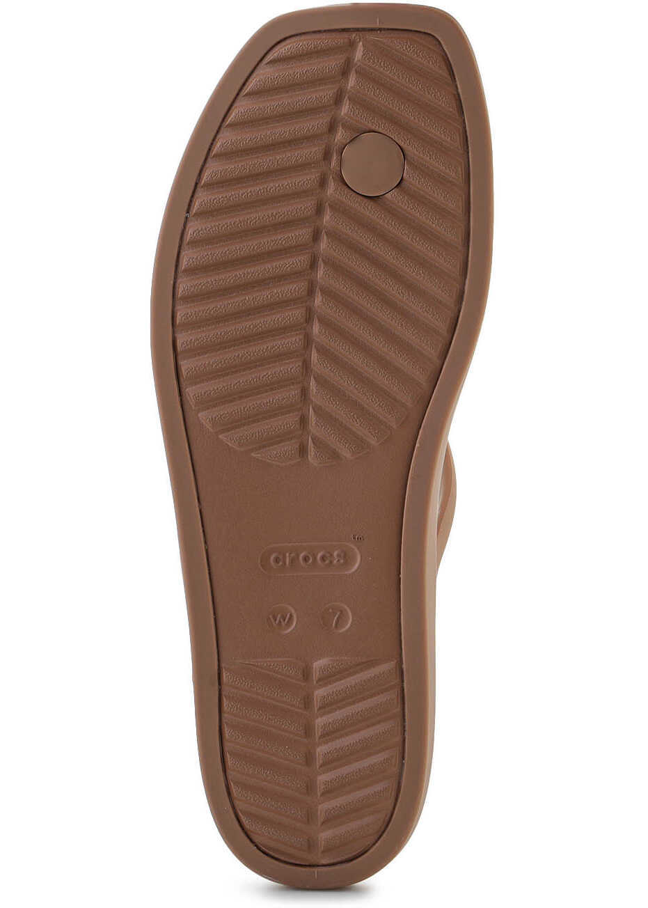 Slapi Crocs Miami Thong Flip Milk Chocolate Brown Femei (BM 18166768) 7