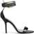 DSQUARED2 Leather Gothic Sandal With Metal Logo 11 Cm Black