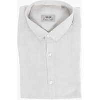 Camasi casual Cc Collection Linen Shirt With Button-Down Collar Barbati