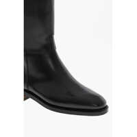Cizme lungi Dama - Cizme lungi DSQUARED2 Brushed Leather Riding Boots Black Femei (BM 18166822) - B-mall.ro