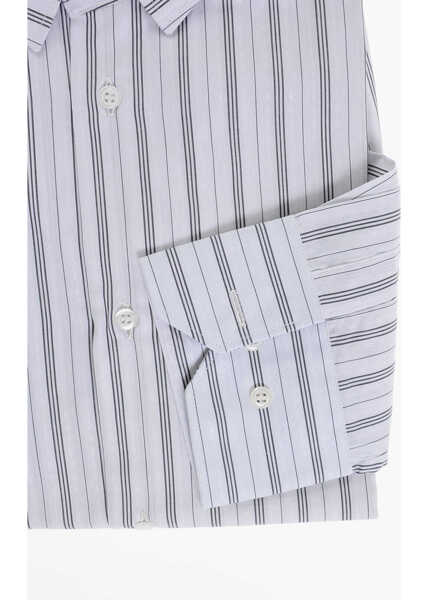 Camasi casual CORNELIANI Cotton Shirt With Balanced Stripe Motif White Barbati (BM 18166897) 3