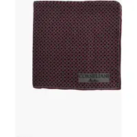 Esarfe Geometric Patterned Silk Pocket Square Barbati