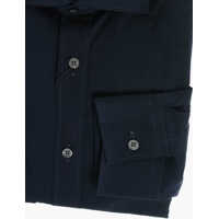 Camasi CORNELIANI pentru Barbati - Camasi casual CORNELIANI Cc Collection Stretch Popeline Shirt Blue Barbati (BM 18167041) - B-mall.ro