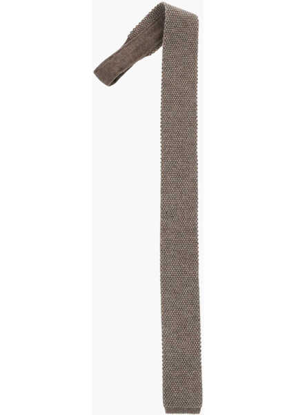 Cravate CORNELIANI Cashmere Blend Knitted Tie Beige Barbati (BM 18167125) 1