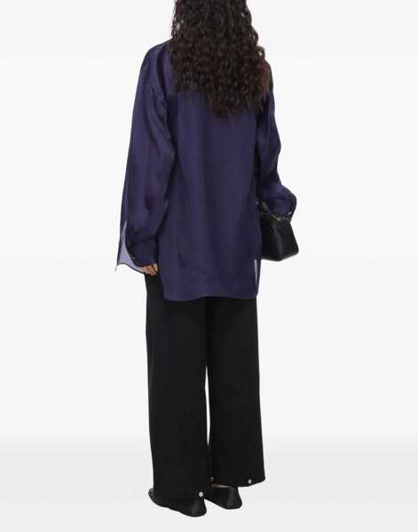 Camasi casual Khaite Semi-sheer Herschel Top AMETHYST Femei (BM 18167206) 4