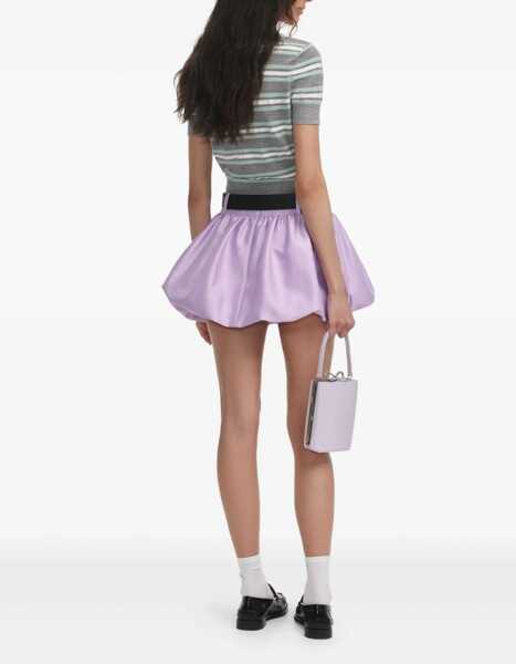 Tricouri Self-Portrait Striped Cropped T-Shirt GREY Femei (BM 18167326) 4