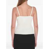 Topuri Self-Portrait Dama - Bluze Self-Portrait Tank Top With Lace WHITE Femei (BM 18167353) - B-mall.ro