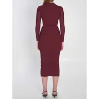 Rochii Self-Portrait Dama - Rochii elegante Self-Portrait Midi Dress With Cut-Out BORDEAUX Femei (BM 18167407) - B-mall.ro