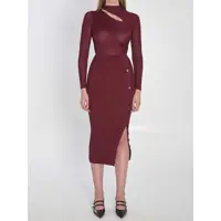 Rochii elegante Midi Dress With Cut-Out Femei