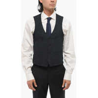 Veste costum Damasked Motif Vest With Slit Pocket Barbati