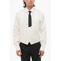 Veste costum 4 Buttons Silk Embroidered Vest With Jetted Pockets Barbati