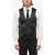 CORNELIANI Silk Satin Vest With Covered Buttons Black