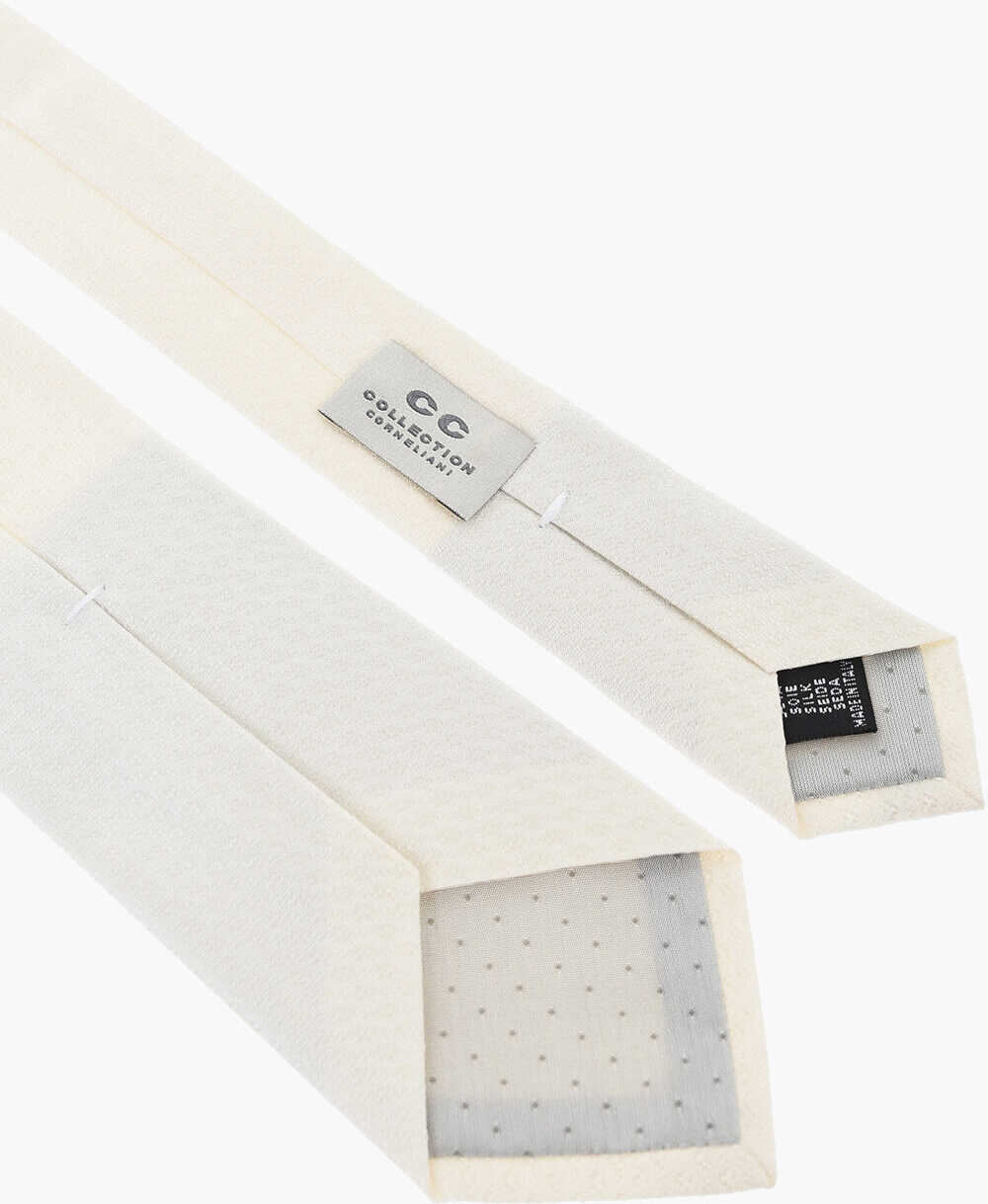 Cravate CORNELIANI Cc Collection Jacquard Silk Tie White Barbati (BM 18167536) 3
