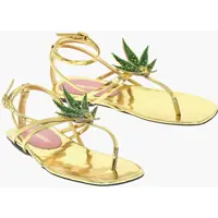 Sandale fara toc Metallic Effect Marija Sandals Femei