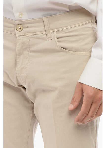 Pantaloni casual CORNELIANI Cc Collection 5-Pocketed Cotton Blend Pants Beige Barbati (BM 18167596) 3