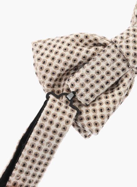 Papioane CORNELIANI Cc Collection Geometric Patterned Silk Bow Tie Beige Barbati (BM 18167755) 3