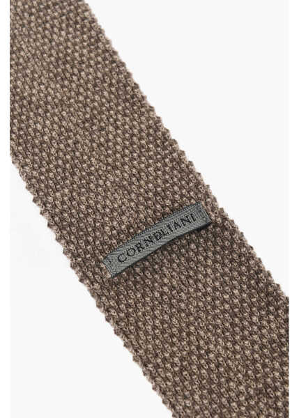 Cravate CORNELIANI Knitted Cashmere Blend Tie Beige Barbati (BM 18167779) 3