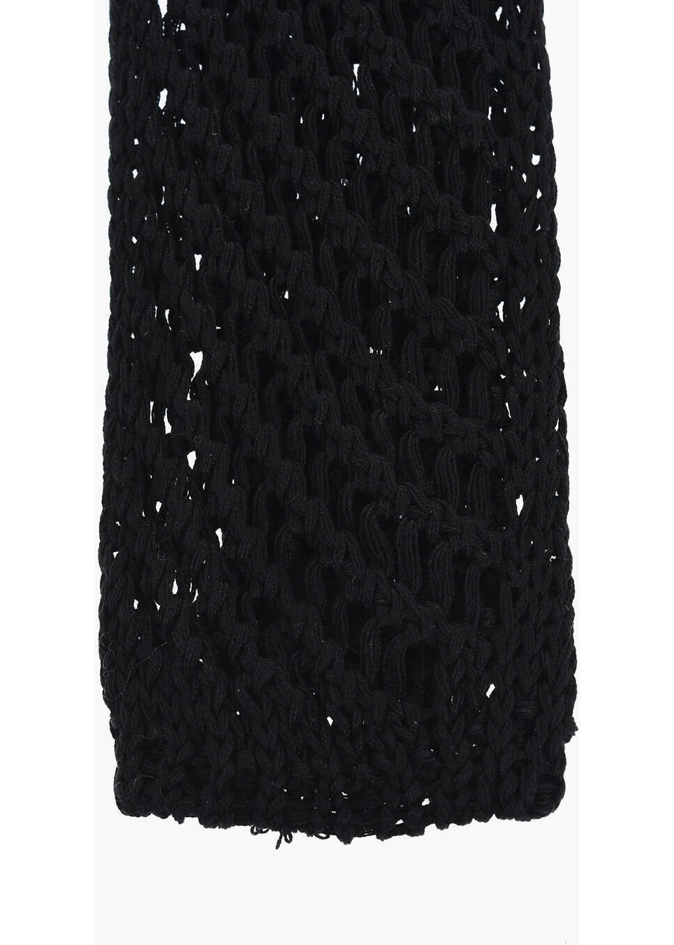 Cravate CORNELIANI Crochet Cotton Tie Black Barbati (BM 18167806) 2