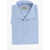 CORNELIANI Cc Collection Hairline Patterned Distressed Cotton Shirt Light Blue