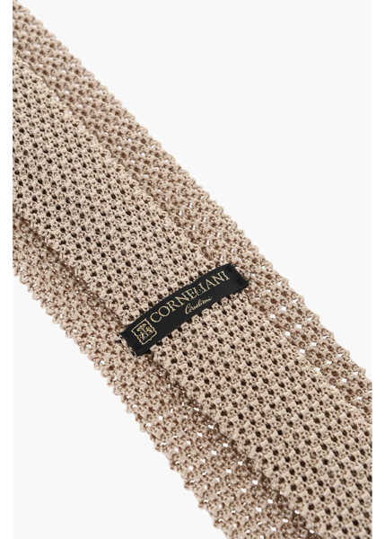 Cravate CORNELIANI Lurex Knitted Tie Black Barbati (BM 18167851) 3