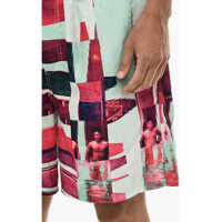 Sorturi de baie DSQUARED2 pentru Barbati - Sorturi de baie DSQUARED2 Pixel Geometric Motif Swim Motif Multicolor Barbati (BM 18167860) - B-mall.ro