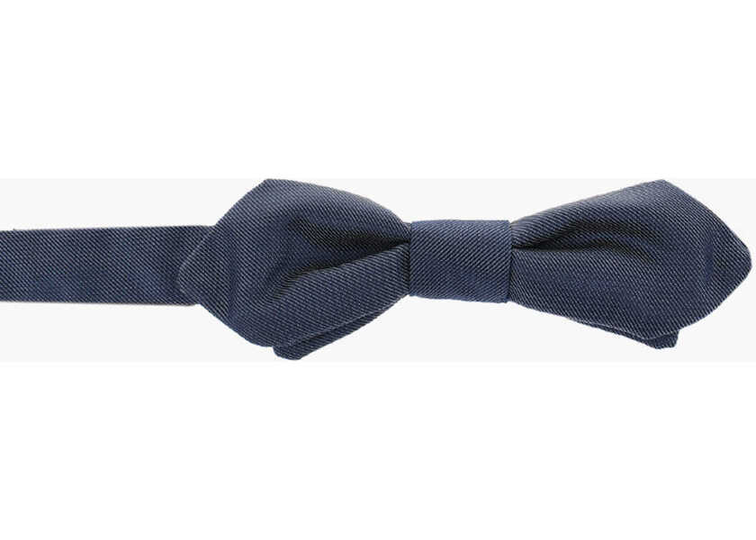 Papioane CORNELIANI Silk Ceremony Bow Tie Blue Barbati (BM 18168028) 1