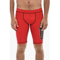 Pantaloni scurti Biker Shorts Gothic With Logo Print Barbati