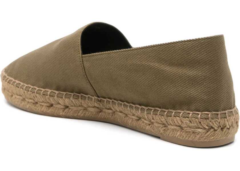 Balerini Saint Laurent Espadrille In Gabardine GREEN Femei (BM 18168226) 3