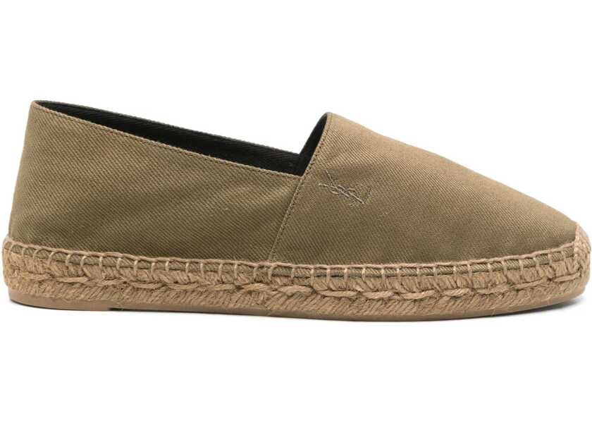 Balerini Saint Laurent Espadrille In Gabardine GREEN Femei (BM 18168226) 1