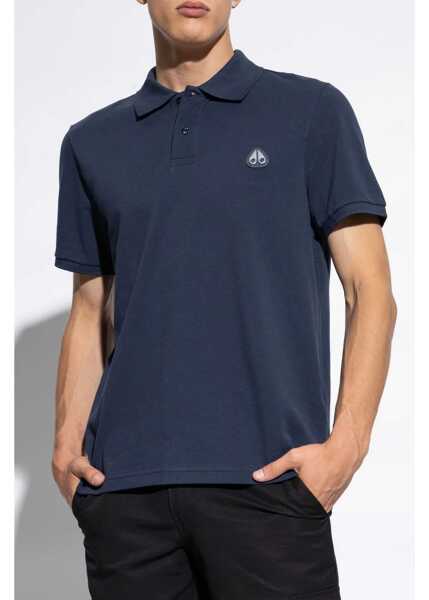 Tricouri Polo Moose Knuckles Everett Gold Polo Shirt BLUE Barbati (BM 18168250) 3