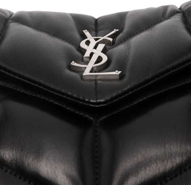 Genti de umar Saint Laurent Loulou Puffer Bag Small BLACK Femei (BM 18168277) 4