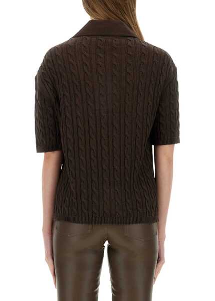 Tricouri Polo Max Mara Polo T-Shirt Pavidi BROWN Femei (BM 18168433) 3
