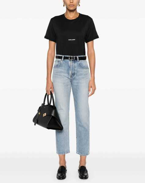 Tricouri Saint Laurent Boyfriend Fit T-Shirt BLACK Femei (BM 18168445) 2
