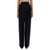 Saint Laurent Wide-Leg Pants In Grain De Poudre BLUE