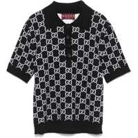 Tricouri Polo Gg Wool Jacquard Reversible Polo Shirt Femei