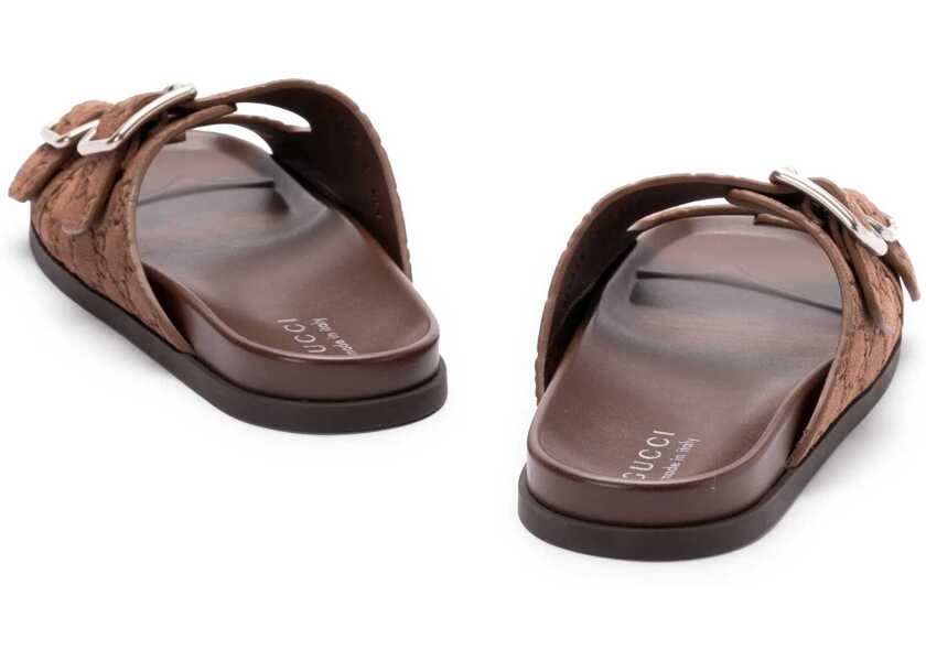 Sandale Gucci Leather Slider Sandal BROWN Barbati (BM 18168535) 3