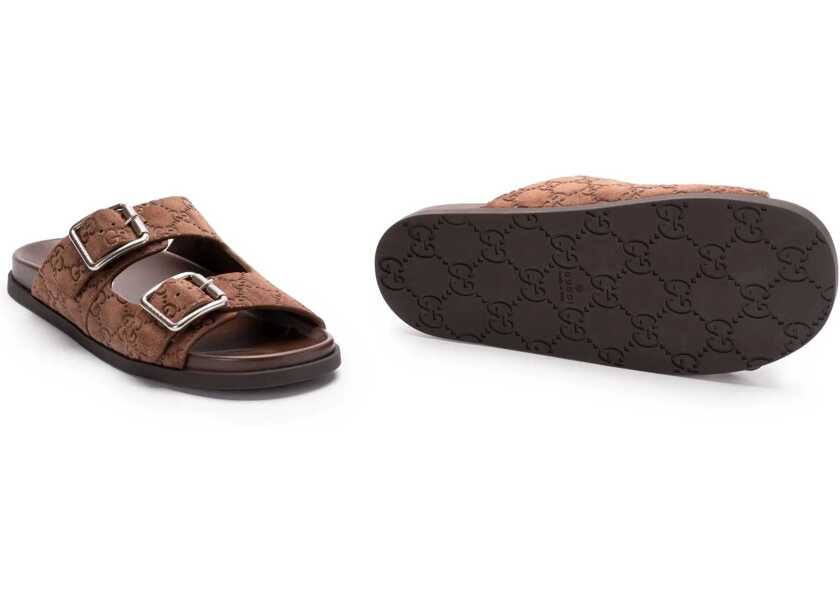 Sandale Gucci Leather Slider Sandal BROWN Barbati (BM 18168535) 4