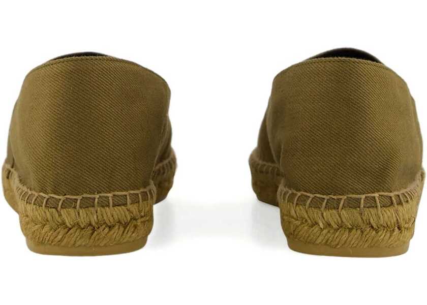 Espadrile Saint Laurent Cotton Gabardine Espadrille BROWN Barbati (BM 18168628) 3