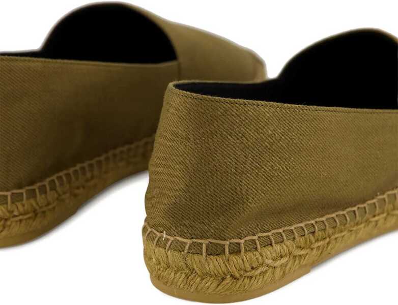 Espadrile Saint Laurent Cotton Gabardine Espadrille BROWN Barbati (BM 18168628) 5