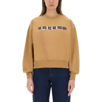 Bluze de trening Printed Cotton Jersey Sweatshirt Femei