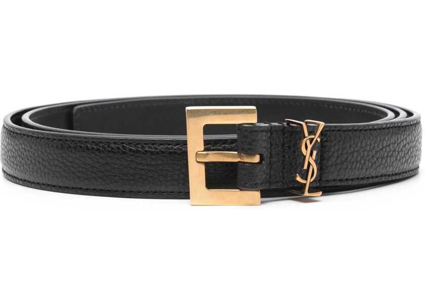 Curele Saint Laurent Cintura Sottile Cassandre BLACK Barbati (BM 18168772) 1