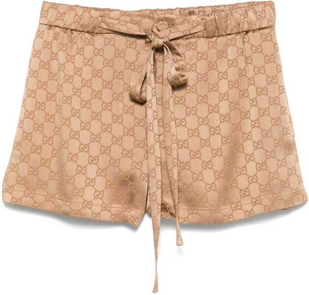 Pantaloni scurti Gucci Satin Gg Shorts BEIGE Femei (BM 18169090) 1
