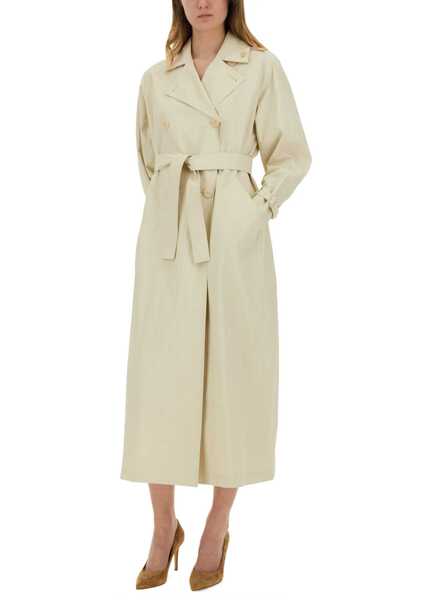Paltoane Max Mara Double-Breasted Trench Coat Ronco BEIGE Femei (BM 18169096) 4