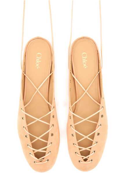 Balerini Chloe Ballerina Ghillies PINK Femei (BM 18169117) 2