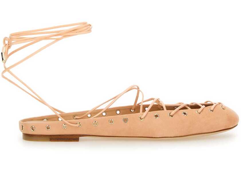 Balerini Chloe Ballerina Ghillies PINK Femei (BM 18169117) 1