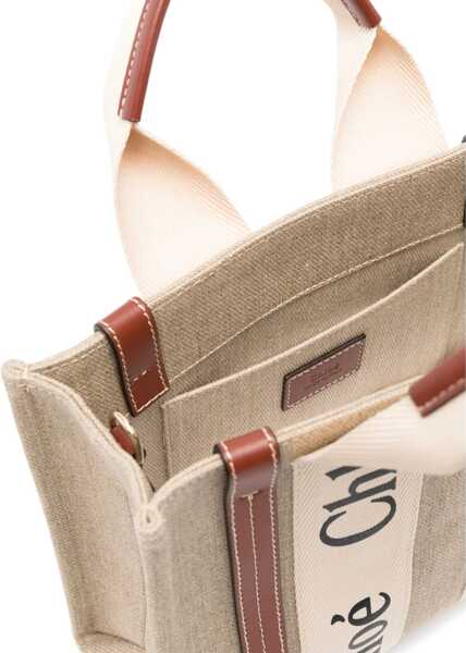Genti de mana Chloe Borsa Tote Woody Small BEIGE Femei (BM 18169159) 5