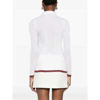Tricouri Polo Dama - Tricouri Polo Gucci Cashmere And Silk Polo Shirt WHITE Femei (BM 18169237) - B-mall.ro