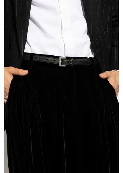 Curele Saint Laurent Cintura Cassandre Sottile BLACK Barbati (BM 18169282) 2